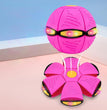 Magic Flying Meta Ball Shape Shifting Bouncy Toy for Kids Outdoor Family Fun with Kinetic Lighting and Strong Elasticity in Green Pink Blue Red