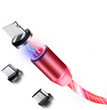 Compatible with Apple, Flowing Ligh Magnetic Streamer Data Line Cable for Iphone Android Typec