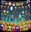 Halloween Jack-o-lantern Spider Web Pull Flag
