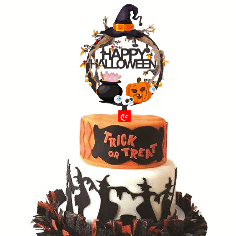 Halloween cake card decoration