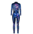 Skeleton 3D Digital Printing Women's Halloween Jumpsuit