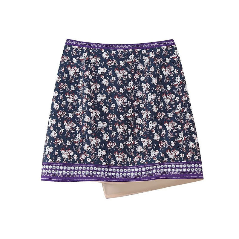 Women's High Waist Skirt With Lens Inlay