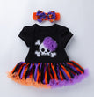 Halloween Pumpkin Short Sleeve Romper