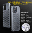 Aluminum Alloy Phone Case For 14 13 Pro Max Plus Hollow Heat Dissipation Anti-fall Full Body Shockproof Phone Cove
