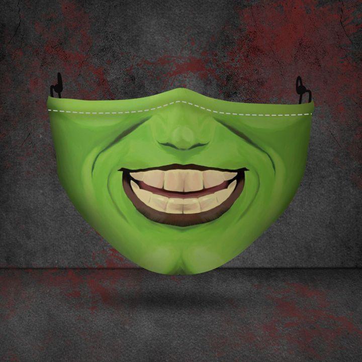 3D Halloween horror style digital printing dustproof protective mask