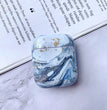 Compatible with Apple, White Marble Case for Airpods Earphone Case