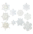 Plastic White Snowflake String Window Christmas Party Place Pendant