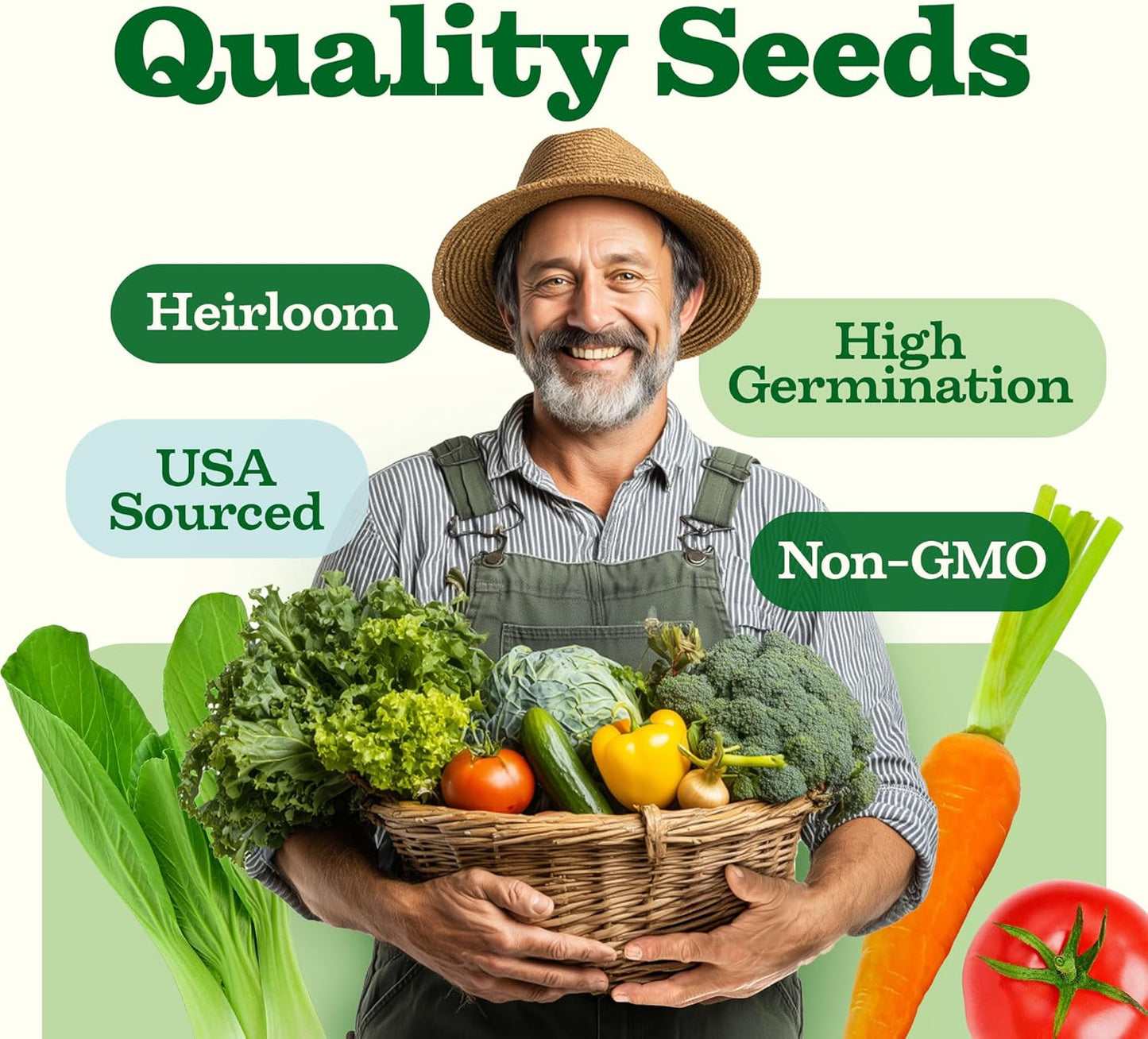 55 Vegetable Seeds Pack 28,000+ Non-Gmo Heirloom Seeds for Planting Vegetables, Survival Seed Vault, Garden Kit for Spring Fall Winter, Gift for Gardeners