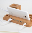 Compatible with Apple , Bamboo, wood andMobile applewatch bracket charging wooden bracket multi-function flat cell phone base