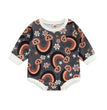 Baby Halloween Pumpkin Print Romper
