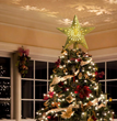 Christmas Tree Top Light Star Snowflake Shape LED Laser Projector Lights Christmas Tree Ornament