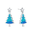 Christmas tree pentagram earrings