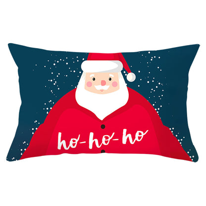 Christmas peach leather pillowcase