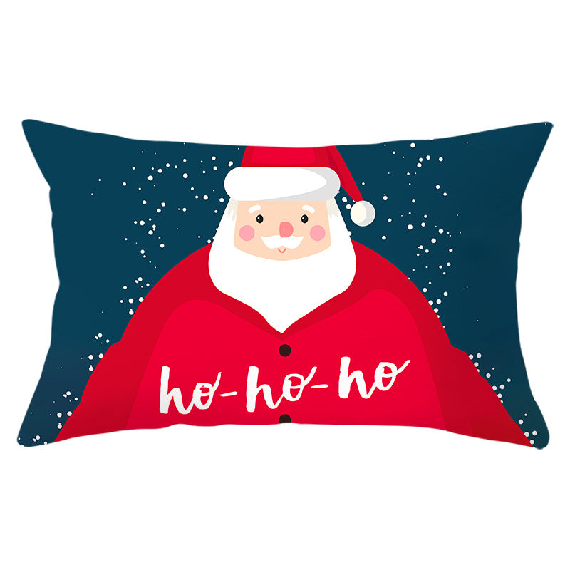 Christmas peach leather pillowcase