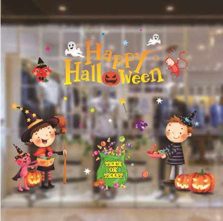 Halloween color static stickers