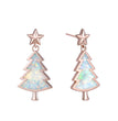 Christmas tree pentagram earrings