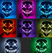 Black V Halloween Horror Glowing Mask