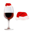 10PcsLot Paper Red Christmas Hat Wine Champagne Tipple Cup Card Christmas Party Table Decor DIY Decorations For Home