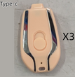 1500mAh Mini Power Emergency Pod Keychain Charger With Type-C Ultra-Compact Mini Battery Pack Fast Charging Backup Power Bank