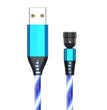 540 Rotate Luminous Magnetic Cable 3A Fast Charging Mobile Phone Charge Cable For LED Micro USB Type C For I Phone Cable