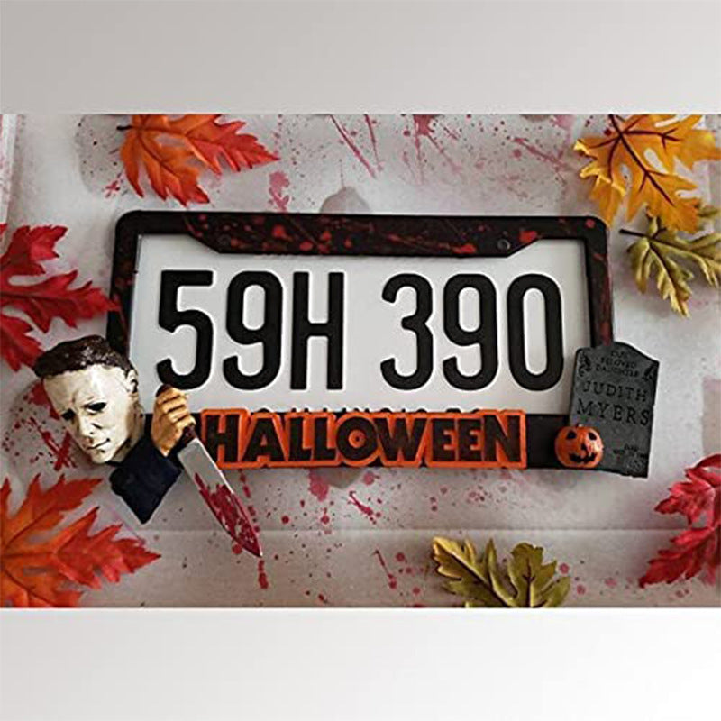 Halloween Personality Myers License Plate Frame