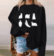 Halloween Women's Long Sleeve Casual Print Padded Sweatshirt
