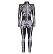 Halloween Skeleton 3D Digital Printing Shaping Jumpsuit