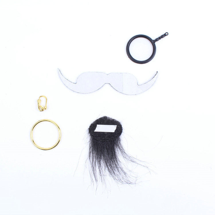 Halloween Decoration Simulation Fake Beard Earrings Beard