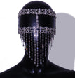 Masquerade Tassel Halloween Claw Chain Rhinestone Mask Ornament