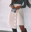 Single-breasted Wool Ring Asymmetric Half-body
