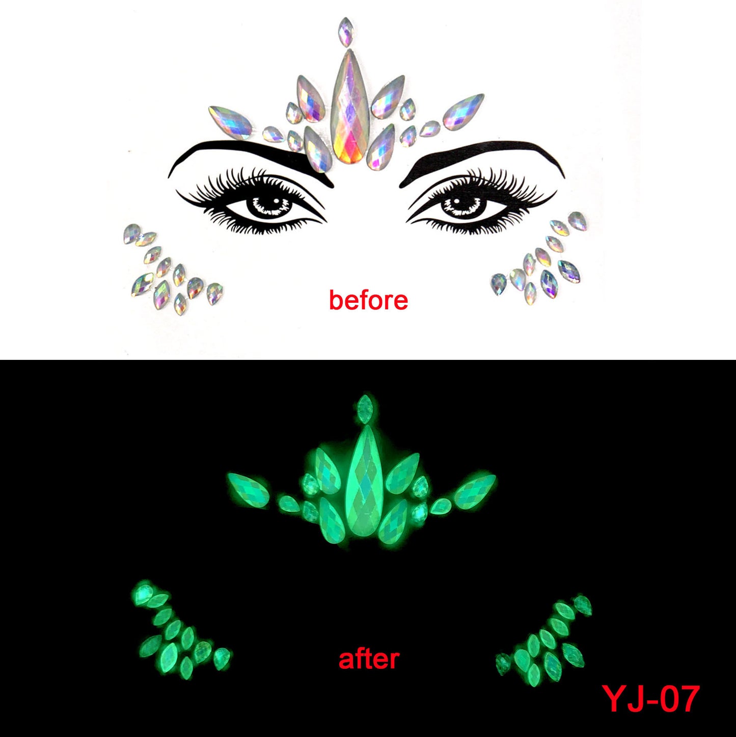 Halloween Ghost Face Crystal Diamond Sticker Diamond Luminous
