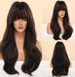 Halloween Christmas Color Style Air Bangs Long Curly Purple Wig Headgear