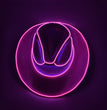 Halloween Carnival Party LED Wireless Fluorescent Colorful Cowboy Flashing Hat