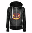 Halloween Men's And Women's Hooded Zipper Sweater Fashion Digital Printing Jacket