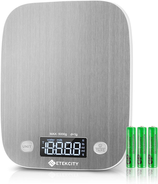 Digital Kitchen Scale, Grams & Ounces, Silver