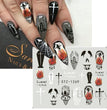 Halloween Pumpkin Nail Sticker Watermark Sticker