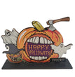 Halloween Wooden Pendant Pumpkin Skull Spider Bat Party Scene Decoration