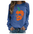 Halloween Printed Casual Loose Pullover Long Sleeve