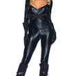 Women's Halloween Long Patent Leather One-piece Suit