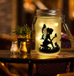 Solar Mason Jar Fairy Light Halloween Frosted Bottle