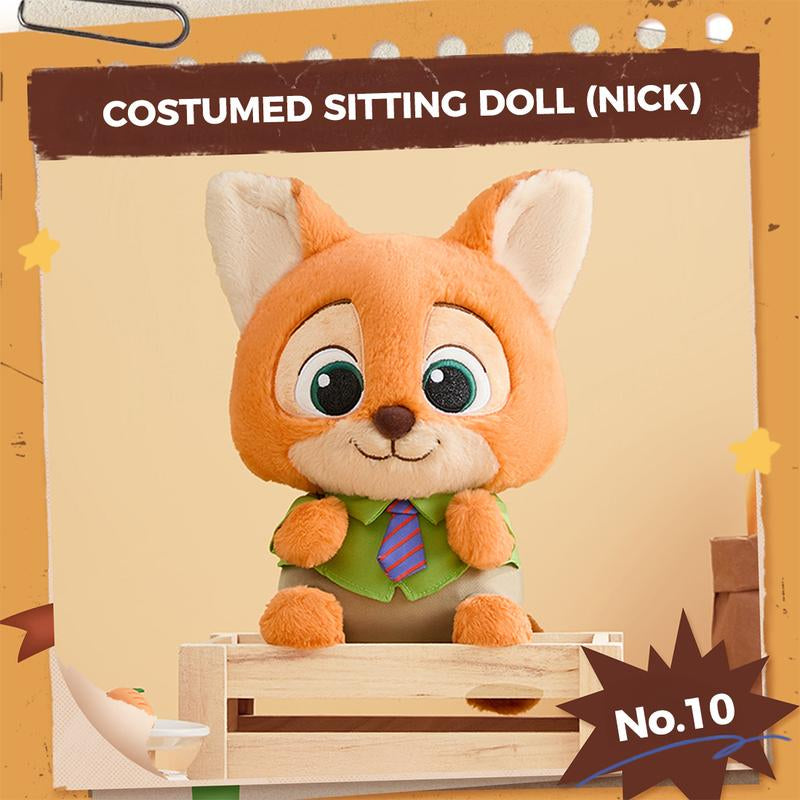 Disney Zootopia 2 Feature Plush Judy Hopps and Plush Nick Wilde - Plush Toys for Kids and Preschoolers - Stuffed Animal Movie Toys for Kids and Collectors -Plush Toys Gifts for Friends Family Kids Christmas New Year Chidlren Day Gifts(11")