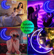 LED Blue Moon Neon Light, Cute Neon Moon Sign,Christmas Room Decor Battery or USB Powered 5V Art LED Decorative Lights Night Lights Indoor for Home, Bedroom, Office,Dorm,Party (Blue Moon)
