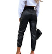 Women's Casual PU Length Leather Pants