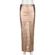Slim-fit Sheath Patchwork Slit PU Leather European And American Skirt