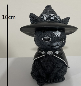 Halloween Magic Cat Resin Crafts Ornaments