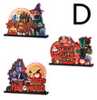 Halloween Wooden Ornaments Horror Atmosphere Arrangement Pumpkin Decoration