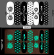 Luminous Halloween Skull Graffiti Sticker Set Of 12