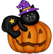 Halloween Pumpkin Car Pendant Acrylic Flat Ornament