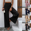 Women's Clothing Casual Loose Slimming Crumpled Wide-leg Pants