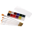 Fit Colors 12 Colors Face Paint Water Soluble Human Body Paints Halloween Masquerade Makeup Palette Brush